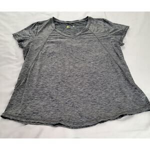 Xersion Ladies Gray Heather Workout Shirt Size XL Aline Fit Stretch Comfort